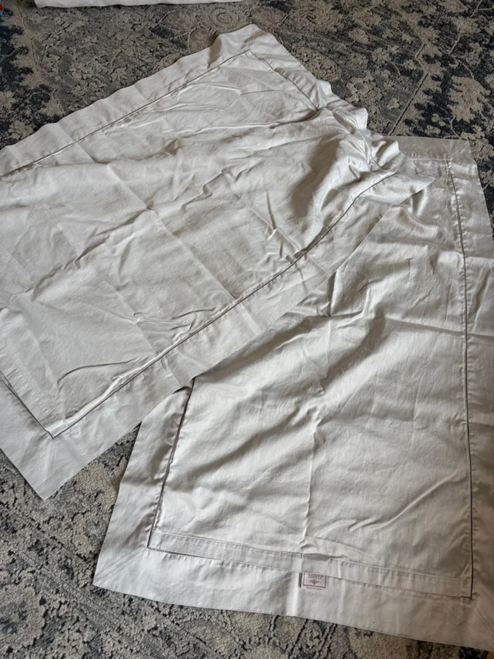 BETWEEN THE SHEETS luxury, made in Italy cotton flat sheet and 2 pillowcases - Picture 3 of 6